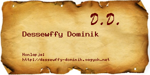 Dessewffy Dominik névjegykártya